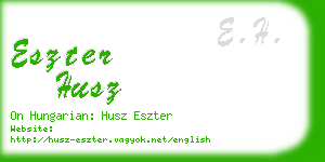 eszter husz business card